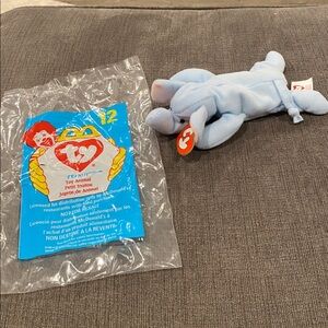 1998 McDonald’s TY Beanie Baby Happy Meal Toy - Peanut the Elephant  toys babies
